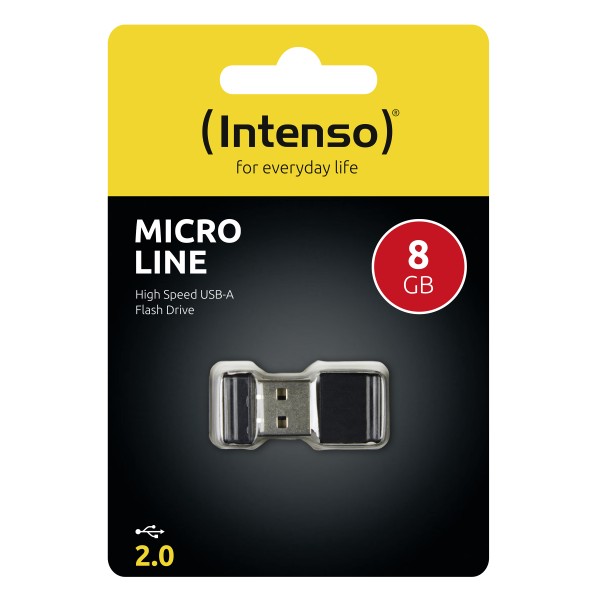 Intenso - USB-Flash-Laufwerk - 8 GB - USB 2.0 - Schwarz