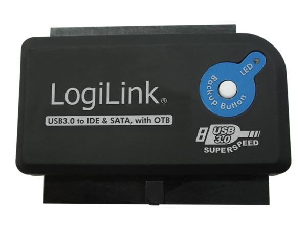 LogiLink USB 3.0 to IDE & SATA Adapter AU0028 with OTB Funktion Speicher-Controller