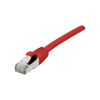 Dexlan - Patch-Kabel - RJ-45 (M) bis RJ-45 (M) - 30 cm - S/FTP - CAT 6a - halogenfrei, geformt, ohne Haken - Rot