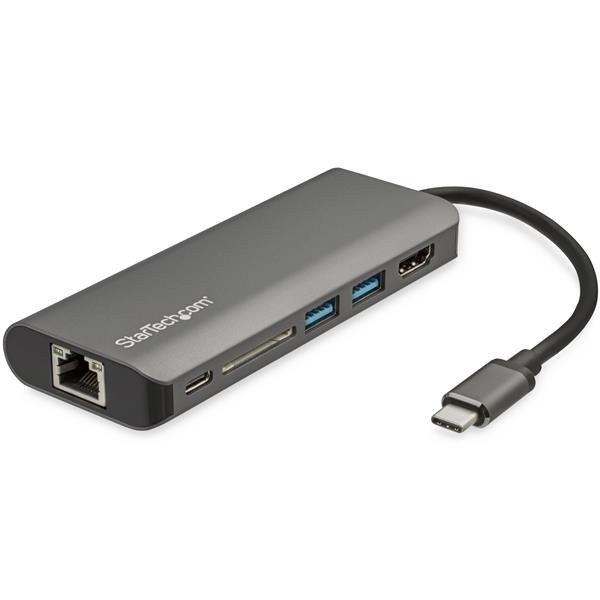 StarTech USB C Multiport Adapter mit HDMI - 4K - Mac/ Windows - SD Kartenleser - USB C zu USB 3.0 Hub - 2x USB-A 1x USB-C - 60W PD 3.0 - Aktualisierte Version des DKT30CSDHPD (DKT30CSDHPD3) - Dockingstation - USB-C - GigE - für P/N: ARMPIVOTE2, FPPNEUSTND, MONSTADQI