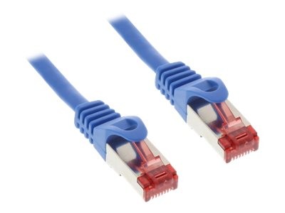 InLine - Patch-Kabel - RJ-45 (M) bis RJ-45 (M) - 50 cm - SFTP, PiMF - CAT 6 - geformt, ohne Haken - Blau