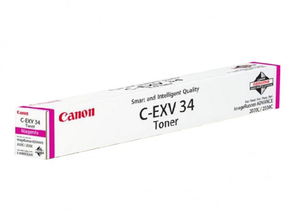 Canon C-EXV 34 - Magenta - Original - Tonerpatrone - für imageRUNNER ADVANCE C2020i, C2020L, C2025i, C2030i, C2030L, C2220i, C2220L, C2225i, C2230i