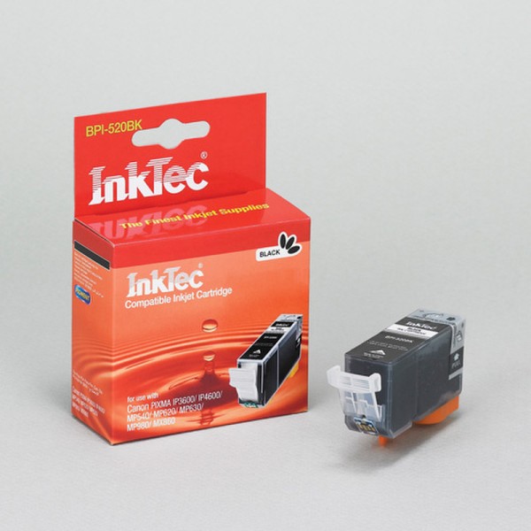 InkTec Tinte kompatibel zu Canon 2932B001 PGI-520 BK schwarz 19 ml pigmentiert 1 Stück
