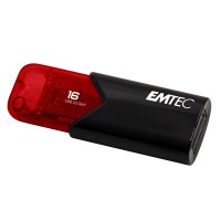 EMTEC B110 Click Easy 3.2 - USB-Flash-Laufwerk - 16 GB - USB 3.2 Gen 1 - Schwarz, Rot