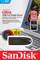 SanDisk Ultra - USB-Flash-Laufwerk - 64 GB USB 3.0 - Schwarz - SDCZ48-064G-U46