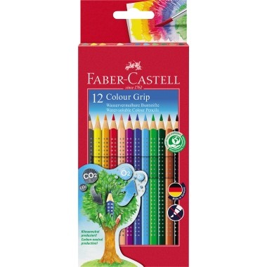 Faber-Castell Farbstift Colour GRIP 112412 farbig 12 St./Pack.