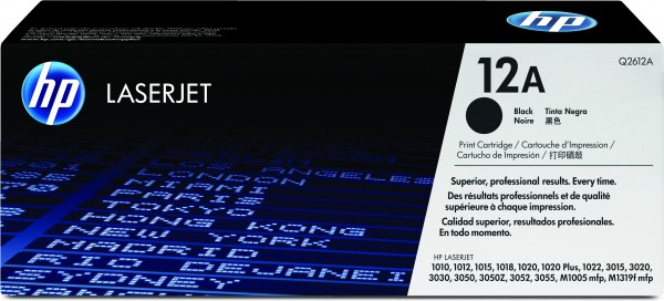 HP 12A - Schwarz - original - LaserJet - Tonerpatrone (Q2612A) - für LaserJet 1010, 1012, 1015, 1018, 1020, 1022, 3015, 3020, 3030, 3050, 3052, 3055, M1005