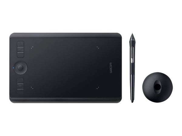 Wacom Intuos Pro Small - Digitalisierer - rechts- und linkshändig - 16 x 10 cm - Multi-Touch - elektromagnetisch - 6 Tasten - kabellos, kabelgebunden - Bluetooth, USB 2.0 - Schwarz