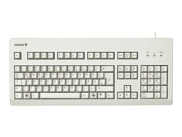 CHERRY G80-3000 - Tastatur - PS/2, USB - Deutsch - Hellgrau