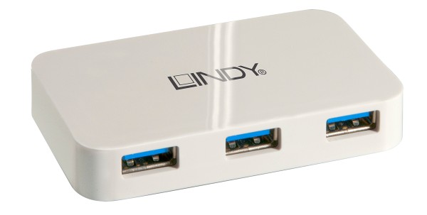 Lindy 4 Port USB 3.0 Hub Basic - Hub - 4 x SuperSpeed USB 3.0 - Desktop