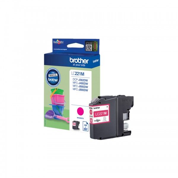 Brother LC221M - Magenta - Original - Tintenpatrone - für Brother DCP-J562DW, MFC-J480DW, MFC-J680DW, MFC-J880DW