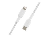 Belkin BOOST CHARGE - Lightning-Kabel - 24 pin USB-C männlich zu Lightning männlich - 2 m - weiß - USB-Stromversorgung (18 W)