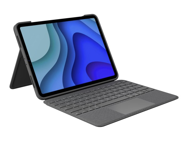Logitech Folio Touch - Tastatur und Foliohülle - mit Trackpad - hinterleuchtet - Apple Smart connector - QWERTZ - Deutsch - Graphite - für Apple 11-inch iPad Pro (1. Generation, 2. Generation)