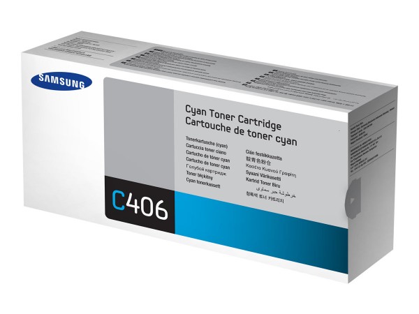 Samsung CLT-C406S - Cyan - Original - Tonerpatrone - für CLP-360, 365, 368; CLX-3300, 3305, 3306; Xpress C460, C467