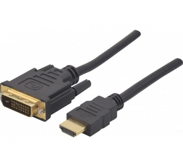 Exertis Connect HDMI an DVI-D Kabel 1m 127871 HDMI St. / DVI-D St