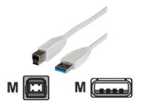 VALUE - USB-Kabel - USB (M) zu USB Typ B (M) - USB 3.0 - 3 m - weiß