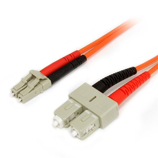 StarTech 2m Fiber Optic Cable - Multimode Duplex 62.5/125 - LSZH - LC/SC - OM1 - LC to SC Fiber Patch Cable (FIBLCSC2) - Netzwerkkabel - LC Multi-Mode (M) zu SC multi-mode (M) - 2 m - Glasfaser - Duplex - 62,5/125 Mikrometer