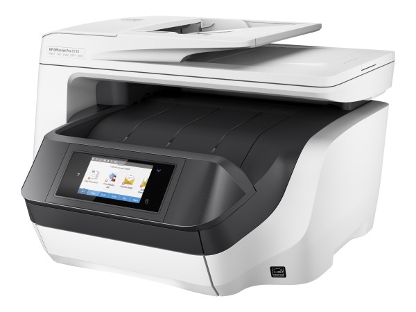 HP Officejet Pro 8730 All-in-One - Multifunktionsdrucker - Farbe - Tintenstrahl - Legal (216 x 356 mm) (Original) - A4/Legal (Medien) - bis zu 22 Seiten/Min. (Kopieren) - bis zu 24 Seiten/Min. (Drucken) - 250 Blatt - USB 2.0, LAN, Wi-Fi(n), USB-Host, NFC - geeignet für HP Instant Ink