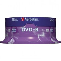 Verbatim DVD+R 4,7GB/120 Min 16x 25er Spindel Crystal Azo DataLifePlus 43500