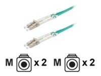 Roline - Patch-Kabel - LC Multi-Mode (M) zu LC Multi-Mode (M) - 3 m - Glasfaser - 50/125 Mikrometer - OM3 - Türkis