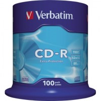 Verbatim CD-R 700MB/80 Min 52x 100er Spindel 43411