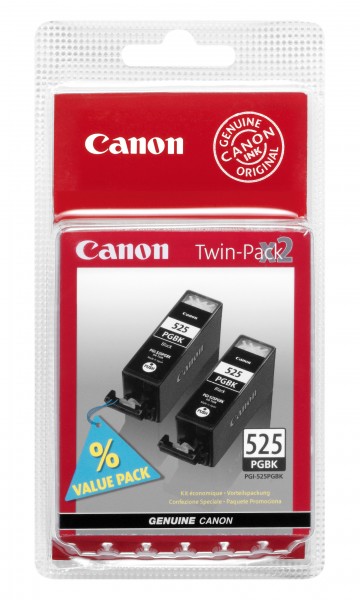 Canon Tinte Doppelpack 4529B010 PGI-525 PGBK Schwarz 2x 323 Seiten 2 x 19 ml pigmentiert 2