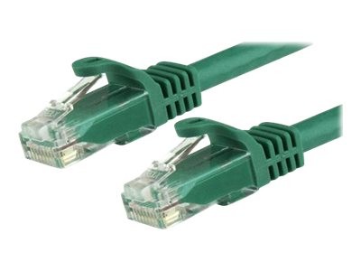 StarTech 1.5m CAT6 Ethernet Cable, 10 Gigabit Snagless RJ45 650MHz 100W PoE Patch Cord, CAT 6 10GbE UTP Network Cable w/Strain Relief, Green, Fluke Tested/Wiring is UL Certified/TIA - Category 6 - 24AWG (N6PATC150CMGN) - Patch-Kabel - RJ-45 (M) zu RJ-45 (M) - 1.5 m - UTP - CAT 6 - ohne Haken - grün