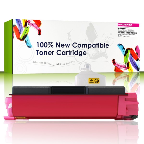 CartridgeWeb Toner kompatibel zu Kyocera/Mita 1T02KTBNL0 TK580M magenta 2.800 Seiten