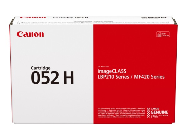 Canon 052 H - Mit hoher Kapazität - Schwarz - Original - Tonerpatrone - für imageCLASS LBP212, LBP215, MF429; i-SENSYS LBP212, LBP214, LBP215, MF421, MF426, MF429