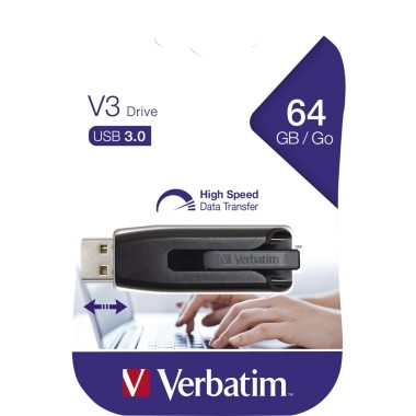 Verbatim USB-Stick Storen Go V3 49174 64GB USB3.0 schwarz/grau