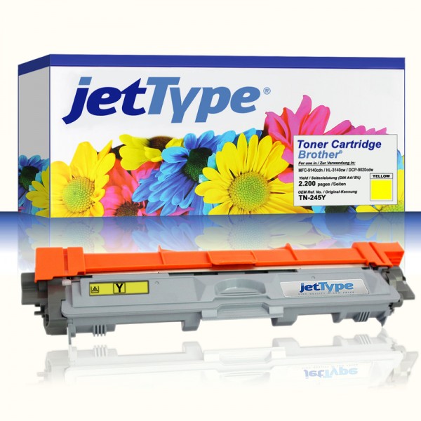 jetType Toner kompatibel zu Brother TN-245Y gelb 2.200 Seiten 1 Stück