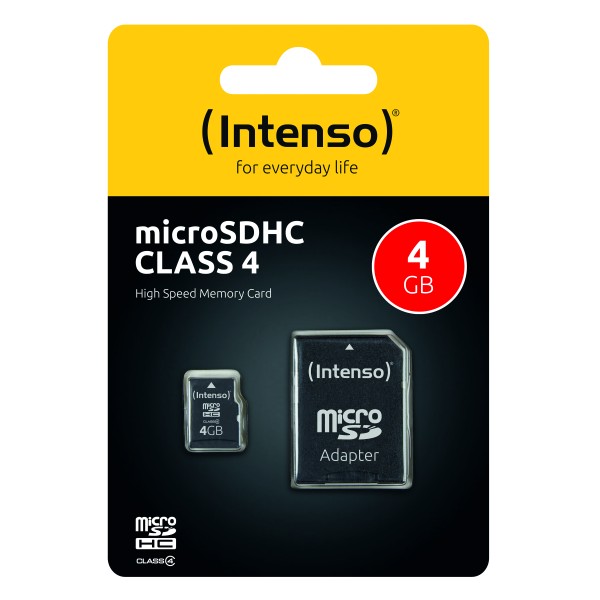Intenso SD (Secure Digital) 4GB 3403450 Flash inkl. microSDHC/SD-Adapter