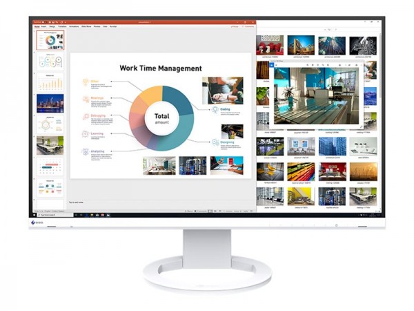 EIZO FlexScan EV2760-WT - LED-Monitor - 68.5 cm (27") - 2560 x 1440 QHD - IPS - 350 cd/m² - 1000:1 - 5 ms - HDMI, DVI-D, 2xDisplayPort - Lautsprecher - weiß