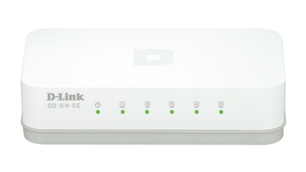 dlinkgo 5-Port Fast Ethernet Easy Desktop Switch GO-SW-5E - Switch - 5 x 10/100 - Desktop