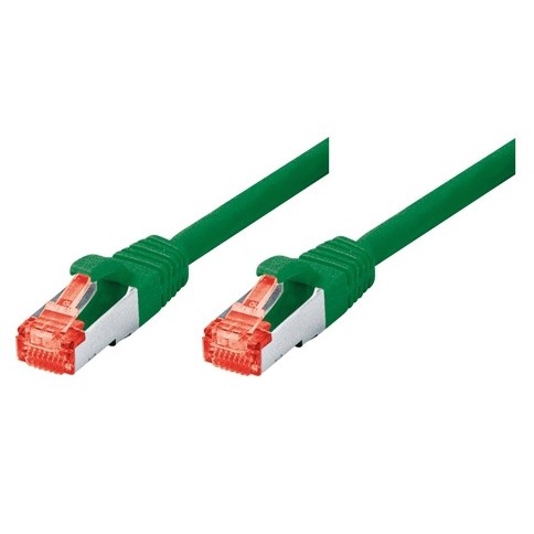 Tecline - Patch-Kabel - RJ-45 (M) zu RJ-45 (M) - 25 cm - SSTP-Kabel - CAT 6 - halogenfrei - grün