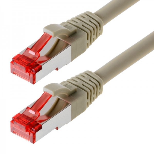 Patchkabel S/FTP (PIMF) CAT 6, grau 3,0m halogenfrei