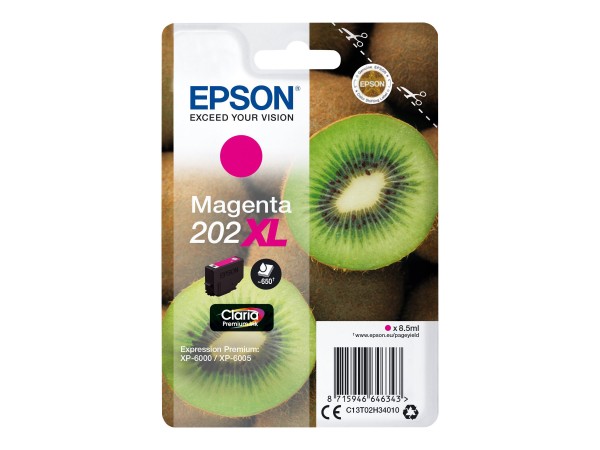 Epson 202XL - 8.5 ml - XL - Magenta - Original - Blisterverpackung - Tintenpatrone - für Expression Premium XP-6000, XP-6005, XP-6100, XP-6105