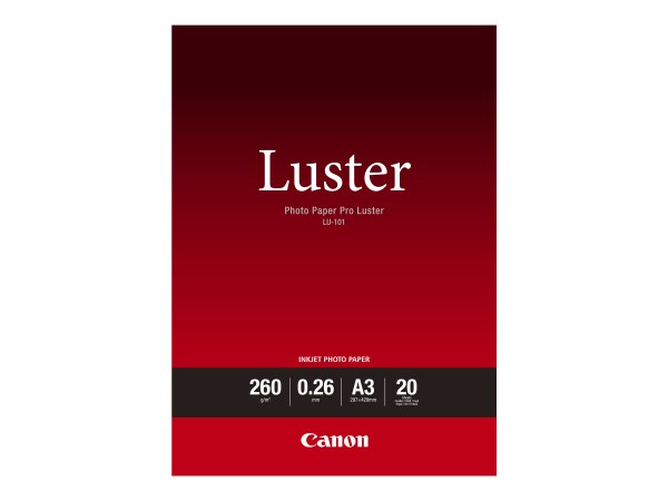 Canon Glanzfotopapier 6211B007 Pro Luster DIN A3 LU-101 20 Blatt