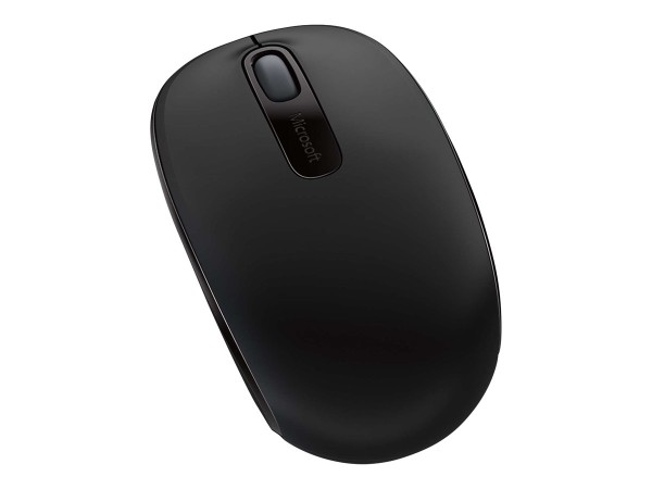 Microsoft Wireless Mobile Mouse 1850 - Maus - rechts- und linkshändig - optisch - 3 Tasten - kabellos - 2.4 GHz - kabelloser Empfänger (USB) - Schwarz