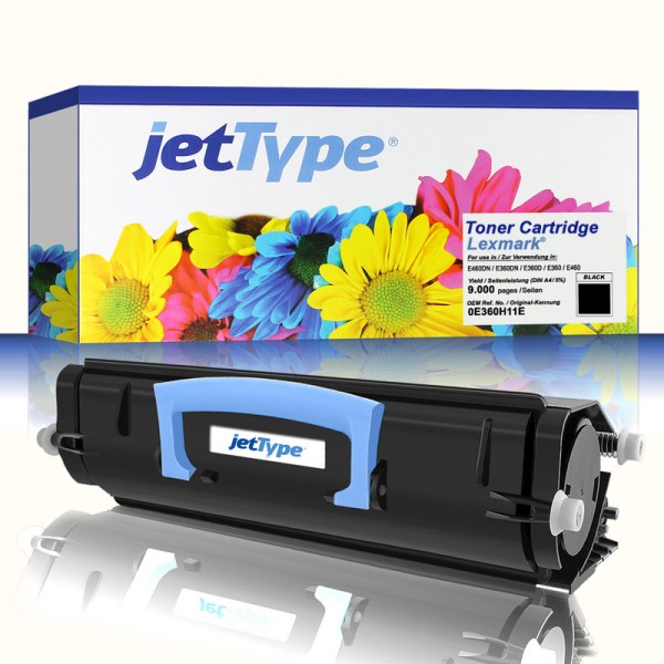 jetType Toner kompatibel zu Lexmark E360H11E schwarz 9.000 Seiten 1 Stück