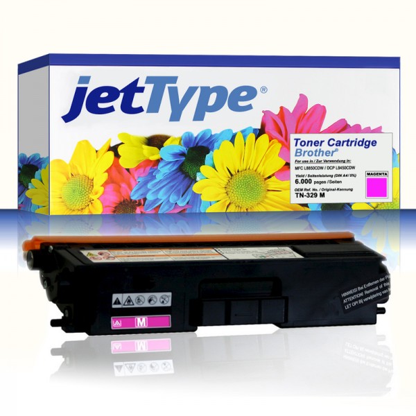 jetType Toner kompatibel zu Brother TN-329M magenta 6.000 Seiten 1 Stück
