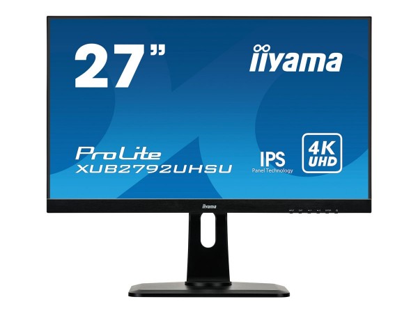 iiyama ProLite - LED-Monitor - 68.6 cm (27") (26.9" sichtbar) - 3840 x 2160 4K @ 60 Hz - IPS - 300 cd/m² - 1000:1 - 4 ms - HDMI, DVI, DisplayPort - Lautsprecher - Schwarz