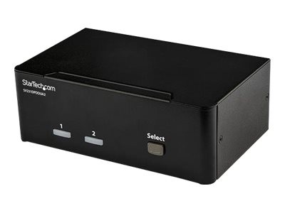 StarTech 2 Port DisplayPort Dual Monitor KVM Switch - DisplayPort KVM - 4K 60 Hz - KVM-/Audio-/USB-Switch - 2 x KVM/Audio/USB - 1 lokaler Benutzer - Desktop - AC 120/230 V/DC 12 V - für P/N: SVA12M2NEUA, SVA12M5NA