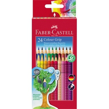 Faber-Castell Farbstift Colour GRIP 112424 farbig sortiert 24 St./Pack.