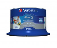 Verbatim BD-R 25GB 6x 43812 50er Spindel bedruckbar Inkjet weiß