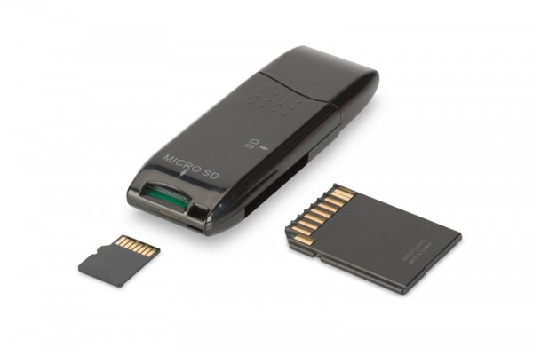 DIGITUS DA-70310 - Kartenleser (MS, MS PRO, MMC, SD, MS Duo, MS PRO Duo, miniSD, RS-MMC, TransFlash) - USB 2.0