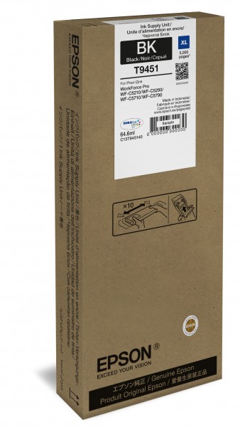 Epson T9451 - 64.6 ml - Größe XL - Schwarz - Original - Tintenpatrone - für WorkForce Pro WF-C5210DW, WF-C5290DW, WF-C5710DWF, WF-C5790DWF