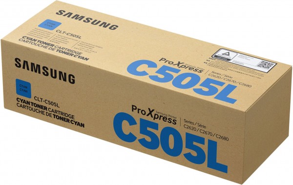 Samsung CLT-C505L - Hohe Ergiebigkeit - Cyan - Original - Tonerpatrone (SU035A) - für ProXpress SL-C2620DW, SL-C2670FW, SL-C2680FX