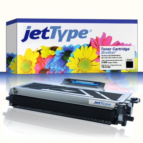 jetType Toner kompatibel zu Brother TN-2120 schwarz 2.600 Seiten 1 Stück