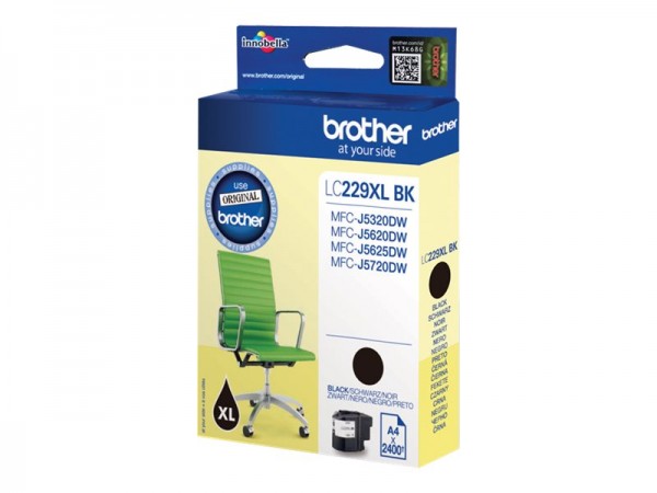 Brother LC229XL Value-Pack - 4er-Pack - Schwarz, Gelb, Cyan, Magenta - Original - Blister mit Diebstahlsicherung - Tintenpatrone - für Brother MFC-J5320DW, MFC-J5520DW, MFC-J5620DW, MFC-J5625DW, MFC-J5720DW